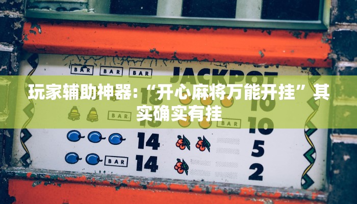 玩家輔助神器:“開心麻將萬能開掛”其實(shí)確實(shí)有掛