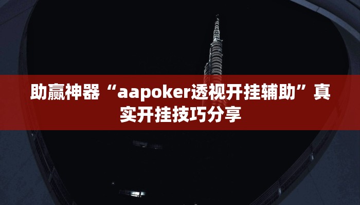 助贏神器“aapoker透視開掛輔助”真實開掛技巧分享